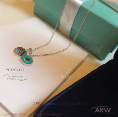 AAA Clone Tiffany 925 Silver Double Circle Necklace For Sale